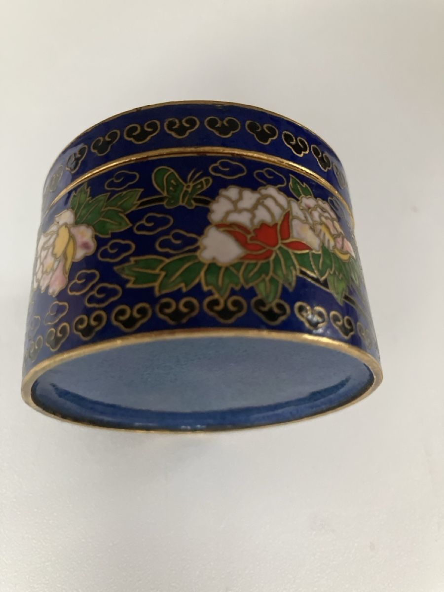 Dosen: Antike Cloisonné Dose mit Spiegel, Vintage Schmuckdose – Gebraucht aus Niederglatt ZH von nieser 3