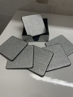 Silver Glitter Coasters - Set of 6