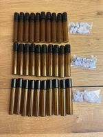 NEU! 30 STK Braunglas Roll On Flaschen inkl. Deckel 