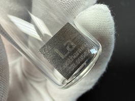 Lanthan, Elementwürfel, Dichtewürfel mit Gravur 1x1x1cm