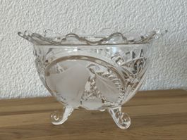 Beyer Kristall Fruchtschale auf 3 Füssen Vintage