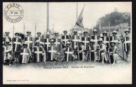 Maximumkarte Schlachten-Jubiläum Soldats du Grandson
