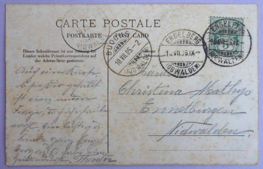 Cartoline postali: Engelberg - Flühmatt – Difettoso da Fétigny venduto da Billy2miny 1