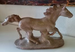 Wunderschönes, grosses Karlsruher Majolika-Pferd