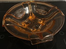 Glasschale Rosalinglas Art Deco Design guter Zustand