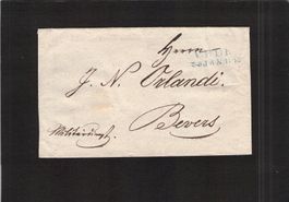 Vorphila-Couvert ! Stabstempel Chur 25.Jan.1842 nach Bevers