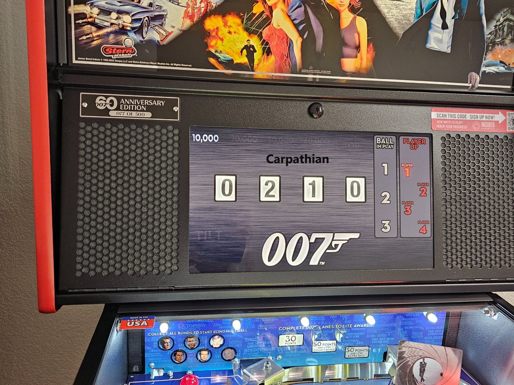 Stern Pinball Flipper: James Bond 60 Jahre Flipperkasten LE – Usato da Unterlunkhofen venduto da Carpathian 6