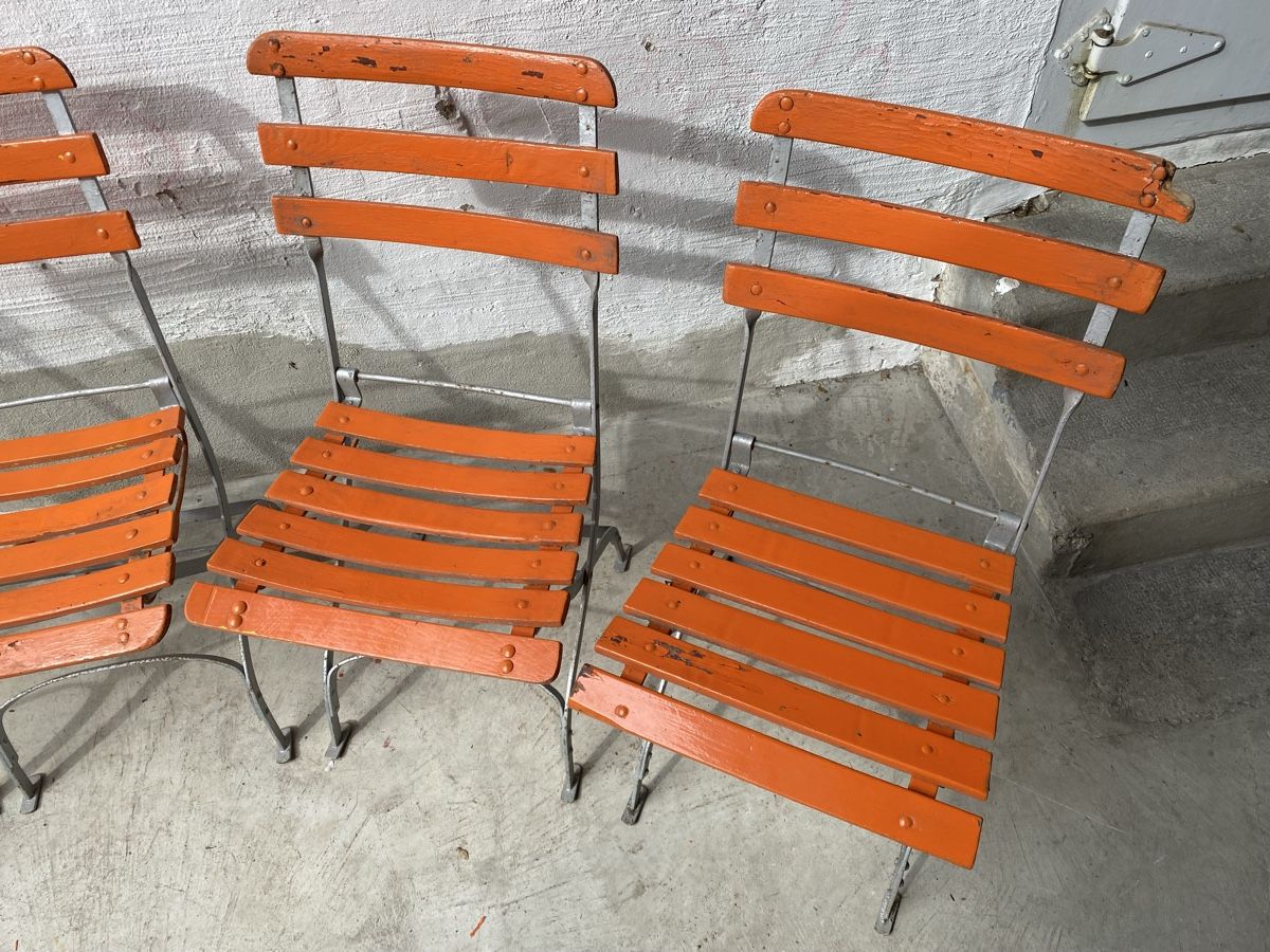 Sedie: Viererset Gartenstühle orange – Usato da Basel venduto da MoebelSackmann 2