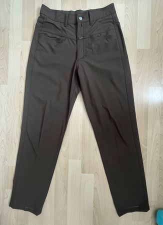 Closed: neuwertige Sommerhose, Pedal Pusher, braun, 44 38