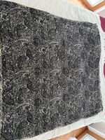 Spitzen Stoff / beige - schwarz