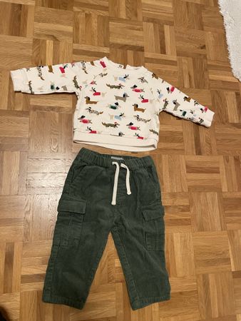 Ensemble Bout'Chou 12 mois, motif teckels de Noël 🎄🐶