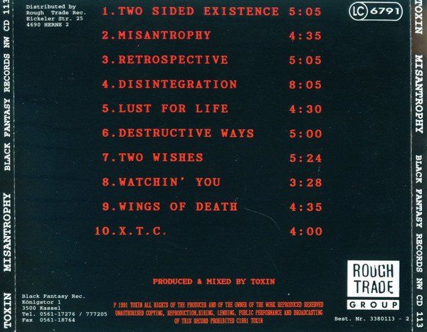 CD: Toxin – Misantrophy – Usato da Gingins venduto da Demonseed 1