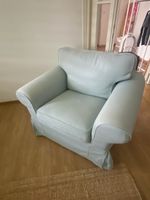 Gemütlicher Sessel hellblau, guter Zustand, 85cm breit