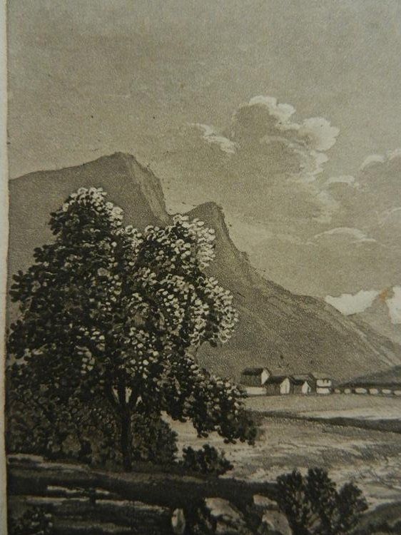 Stiche: Das Dorf Splügen Aquatinta – Gebraucht aus Risch von Antikfee 3