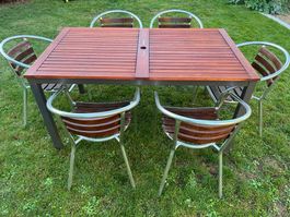 Gartentisch mit 6x Stühlen