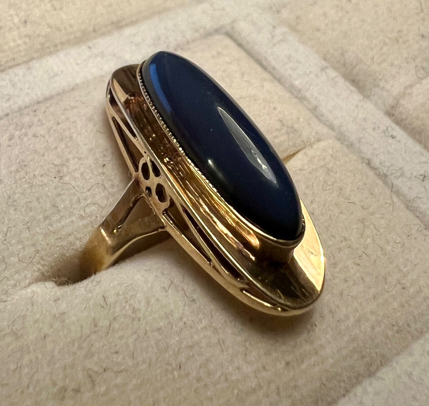 Anelli: Gold-Ring 14K Cabochon – Usato da Chur venduto da Penting1935