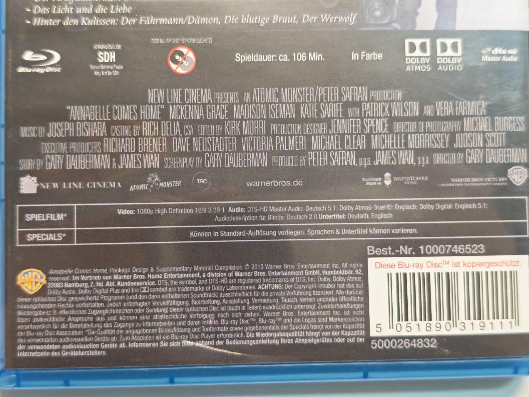 Alle DVDs: Annabelle 3 – Gebraucht aus Liestal von Kratzilla 3