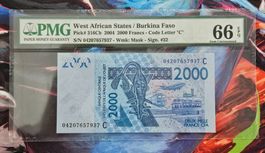 Burkina Faso 2000 ₣ West African States 2004 PMG66