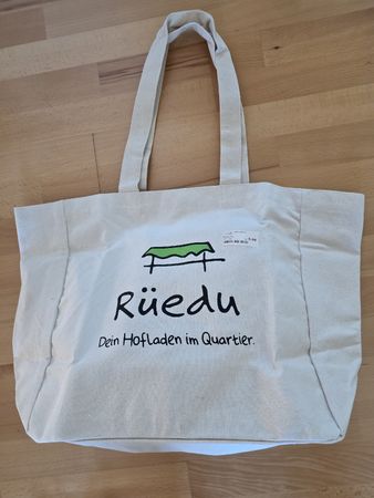 50 Stofftaschen Rüedu beige Baumwolle neuwertiger Zustand
