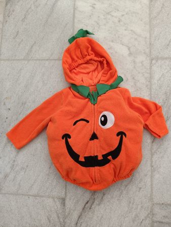 Kinder Kürbis Kostüm mit Kapuze, Halloween