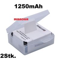 2x AKKU für GOPRO HERO 3 HERO 3+ 1250mAh