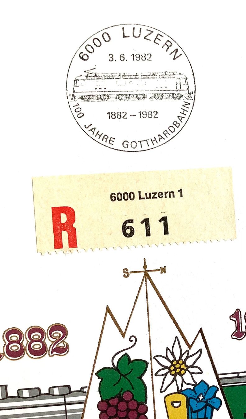 Tutti i francobolli: 1982 FDC 3 x Grossbriefe 100 Jahre Gotthard mit Div. STEMPEL – Nuovo (secondo la descrizione) da Liestal venduto da Pep3 2