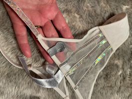 Sexy trasparente tanga-strisce di strass-M/L-nuovo