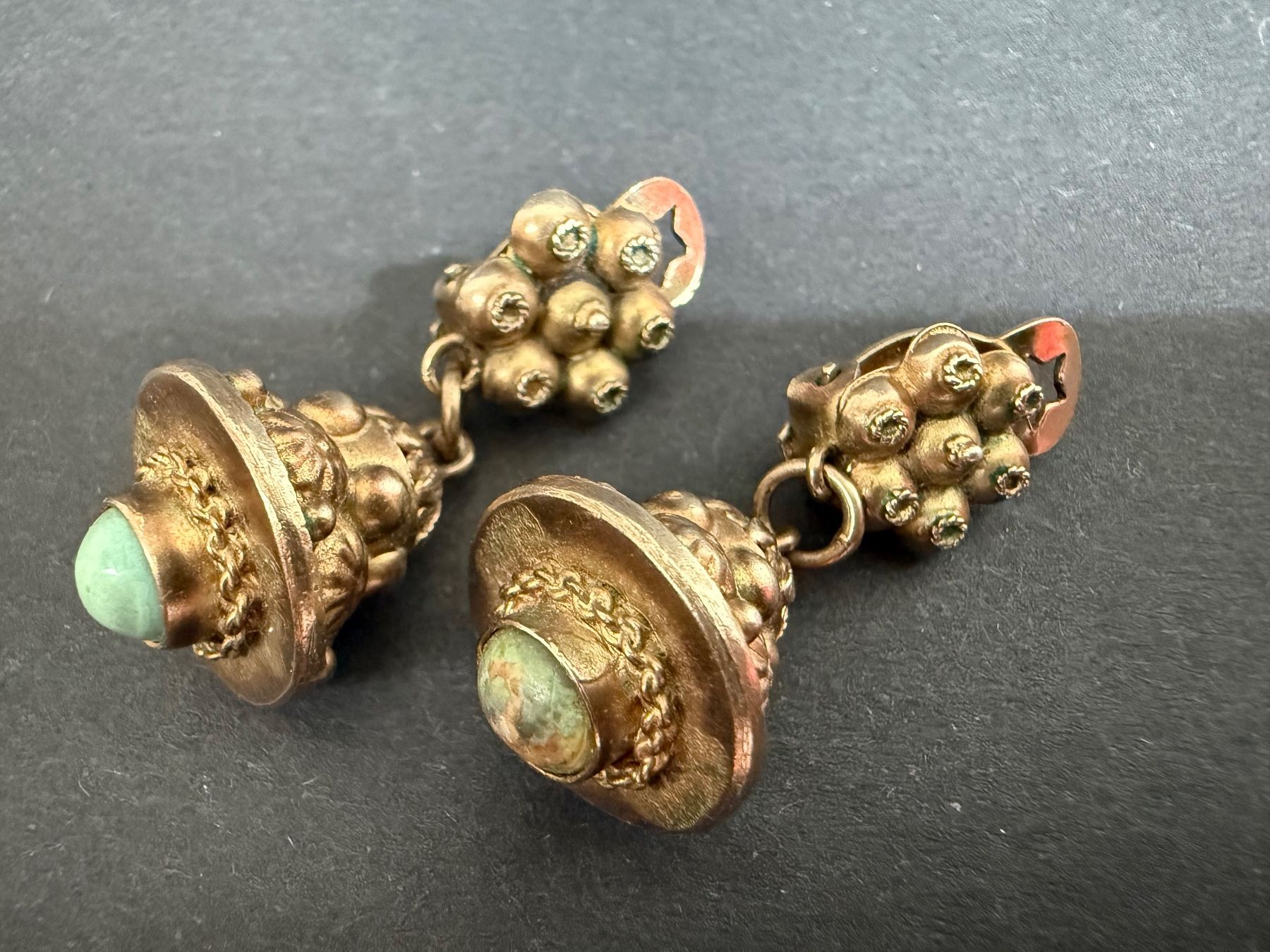 Boucles d'oreille: Vintage Ohrclips mit Türkis – D'occasion à Spiegel b. Bern par Rogger72