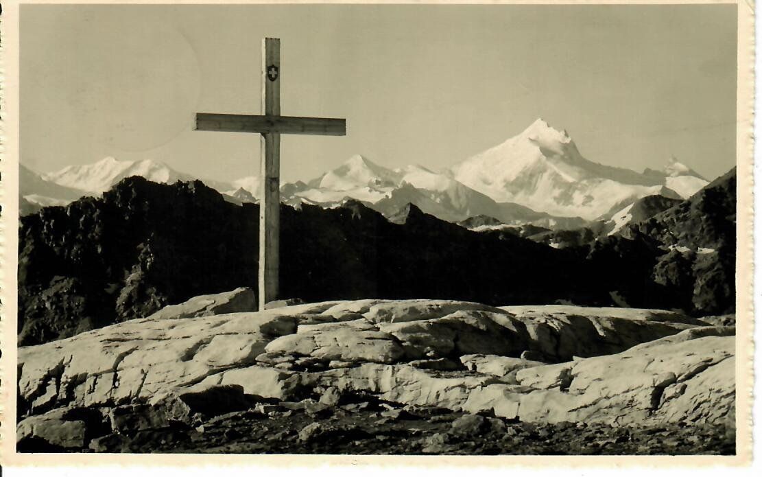 Ansichtskarten: Bergkreuz auf dem Lötschenpass – Gebraucht aus Hochdorf von Ziegel-16