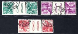 Zwischensteg Série von 1937/39 ZNr. S50y-S52y, gestempelt ʘ