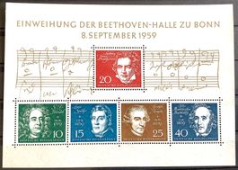 1959 BRD / Beethoven Block Nr. 2  ** KW 32.00 €.-