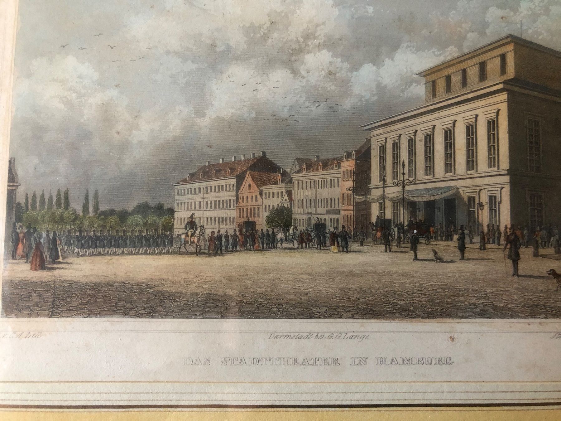 Gemälde: C.A.ZILL. Das Stadttheater in HAMBURG. – Gebraucht aus Wald ZH von mlnt 6