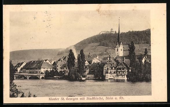 Cartoline postali: Stein a. Rh., Kloster St. Georgen mit St – Usato da Berlin venduto da bartko-reher