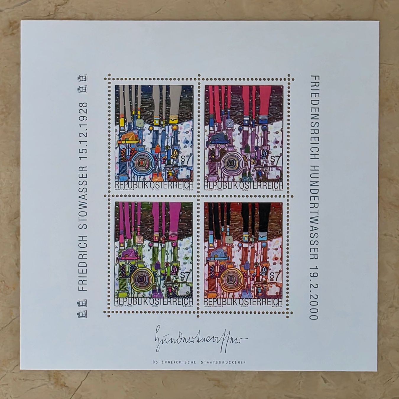 Tutti i francobolli: 5 Friedensreich Hundertwasser Sonderblocks 2000 postfrisch – Nuovo (secondo la descrizione) da Feusisberg venduto da ajjcrf44 1