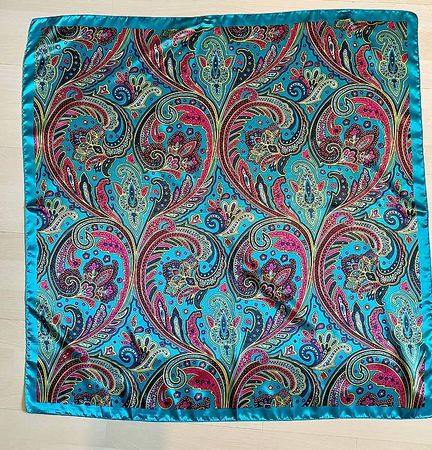 Foulard Halstuch Petrolblau - 90x90cm – neu & ungebraucht