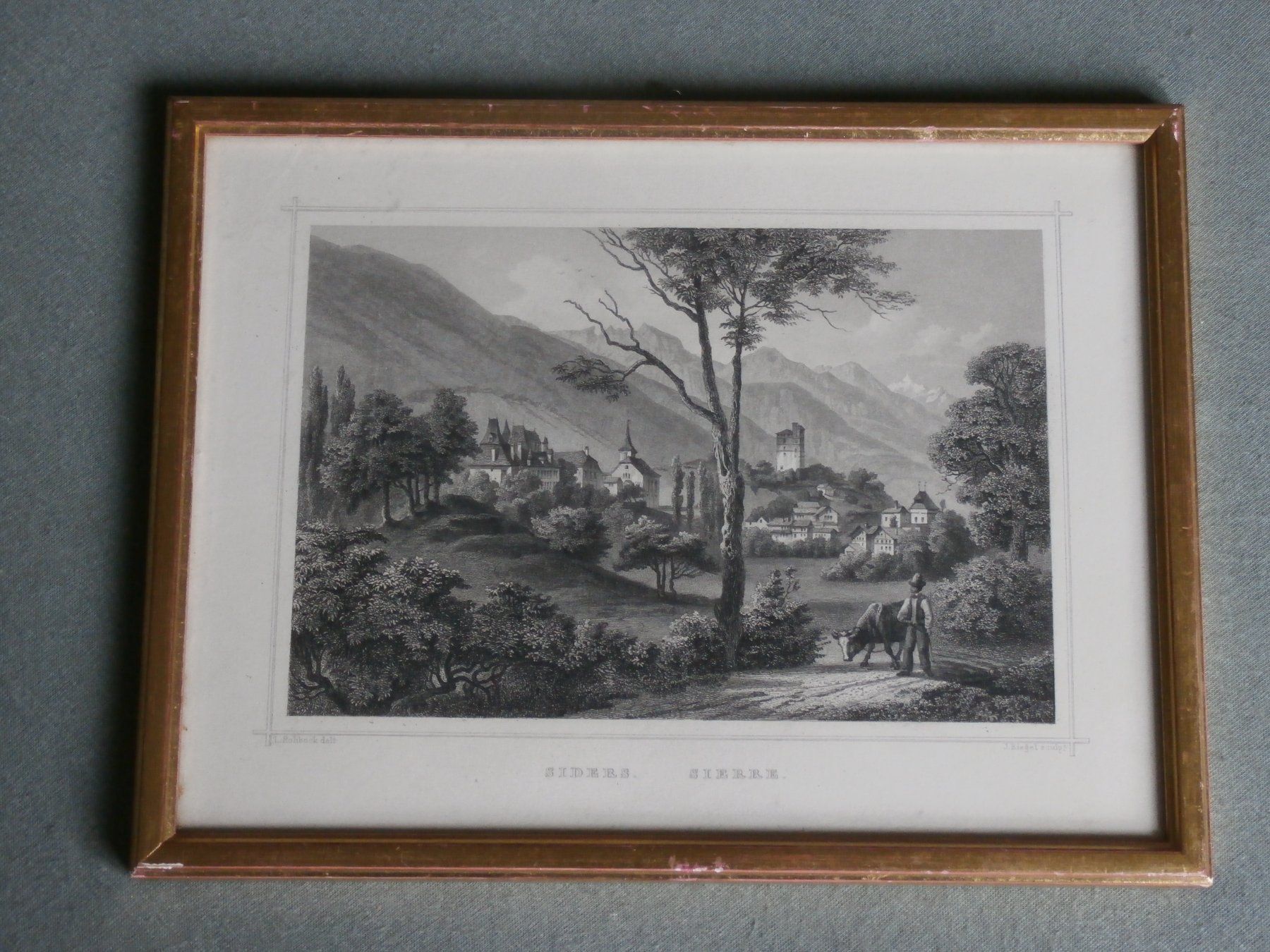 Gravures: Alter Stich Siders Sierre Wallis Rohbock – D'occasion à Zürich par tiburzio