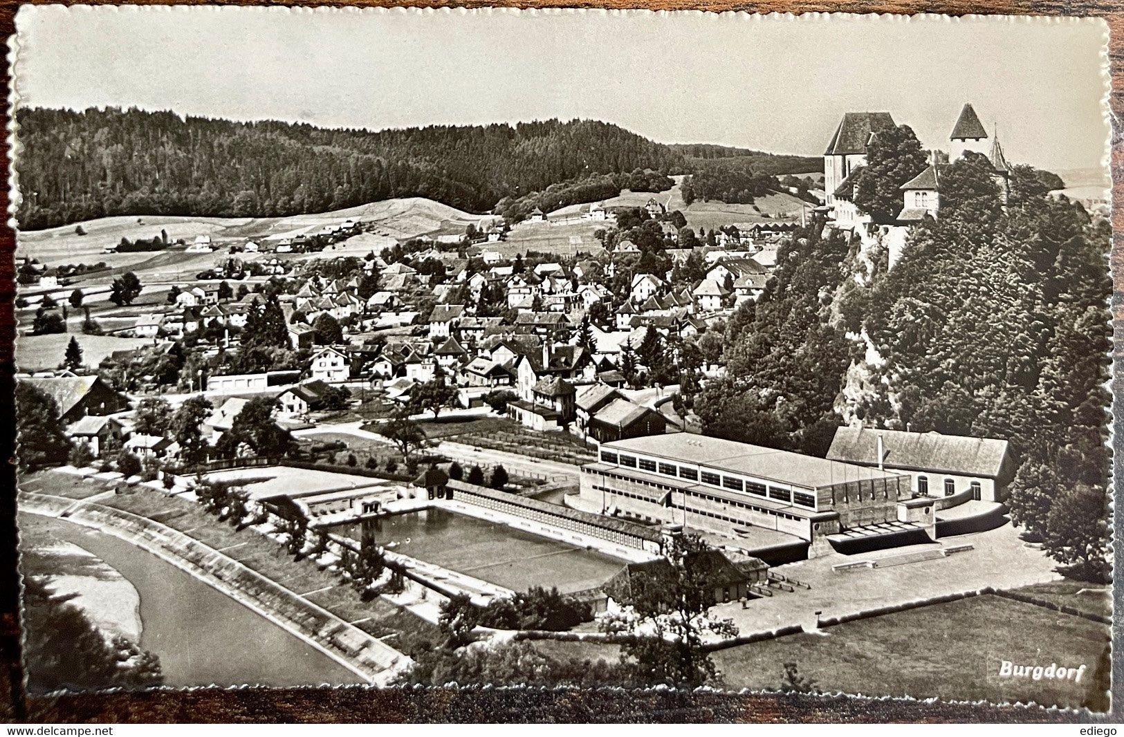 Cartoline postali: BURGDORF - LA PISCINE 1951 – Usato da Lutry venduto da Ediego