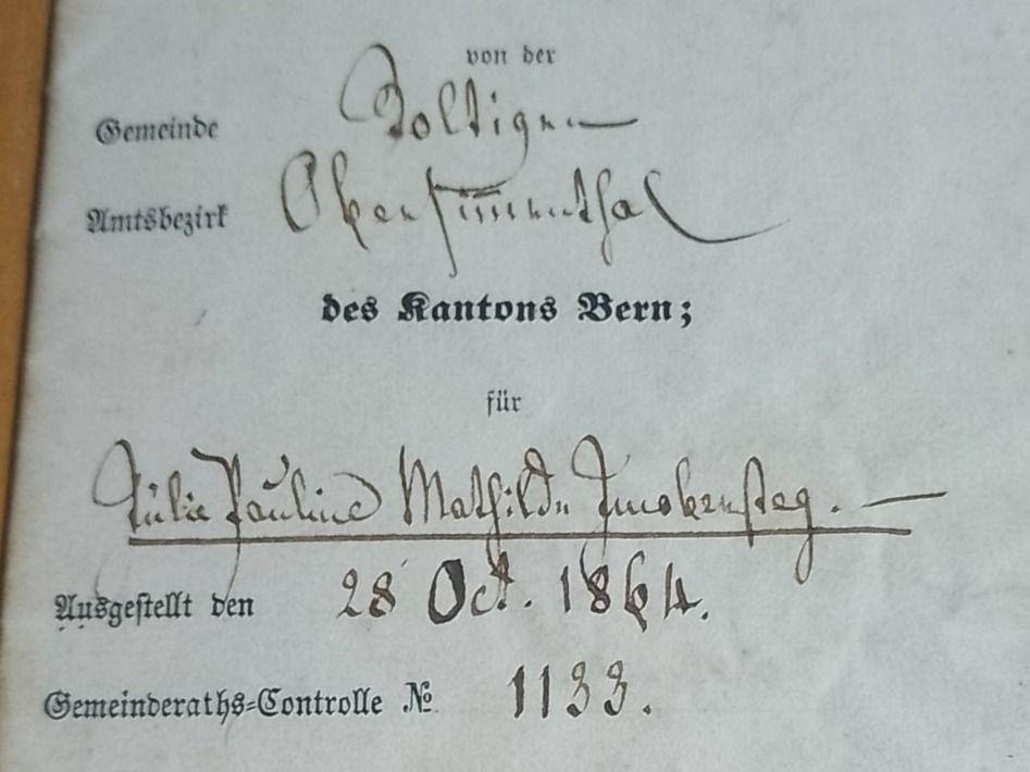 Documenti: Bern - documento - 1864 – Usato da Sorengo venduto da  7