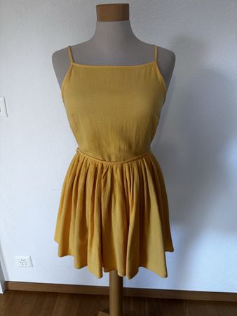 Sommerkleid / Minikleid / Gelb / Grösse 36