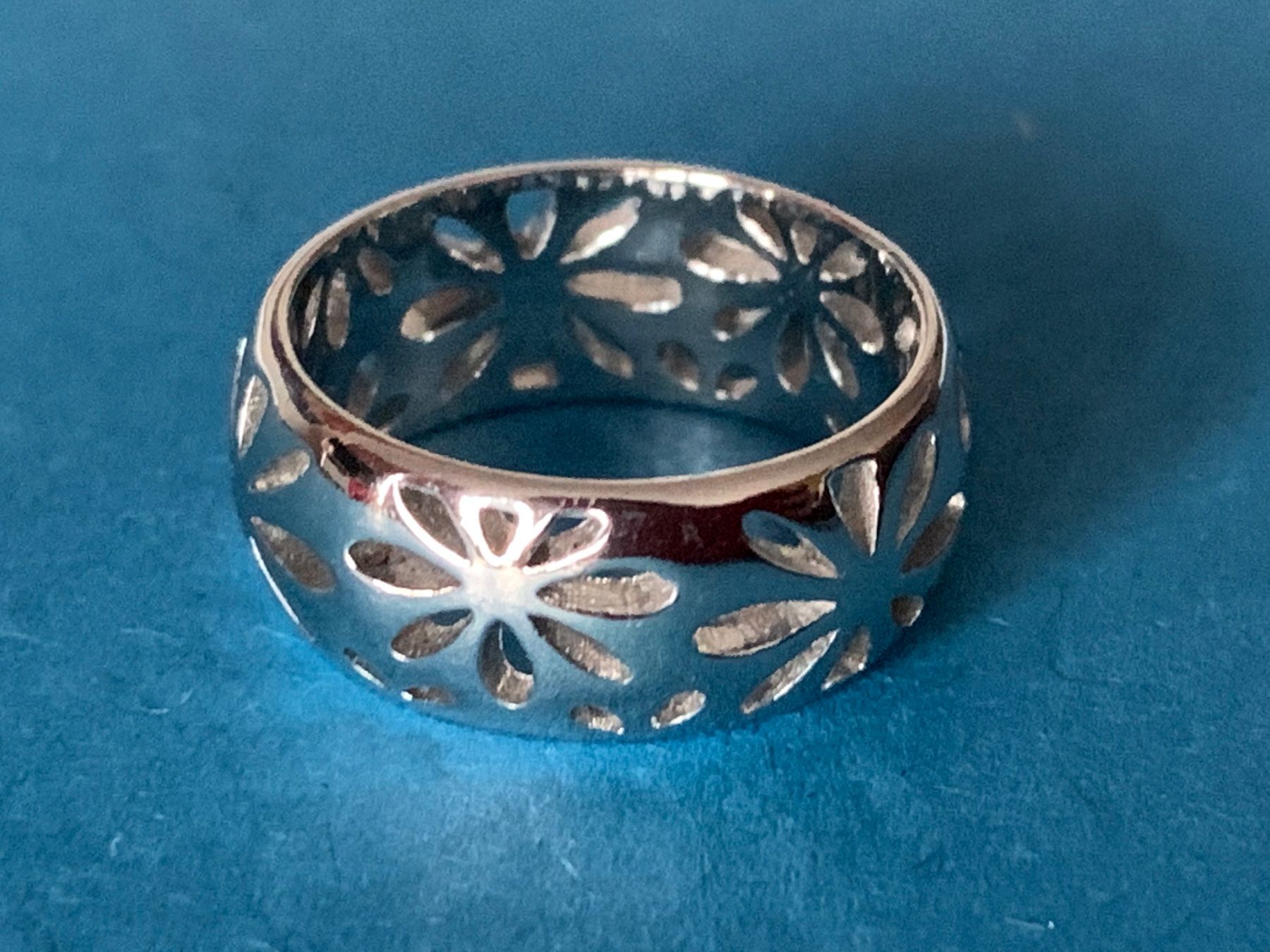 Anelli: Silberring Blumenmuster Gent (54) – Usato da Dittingen venduto da Bellevista 1