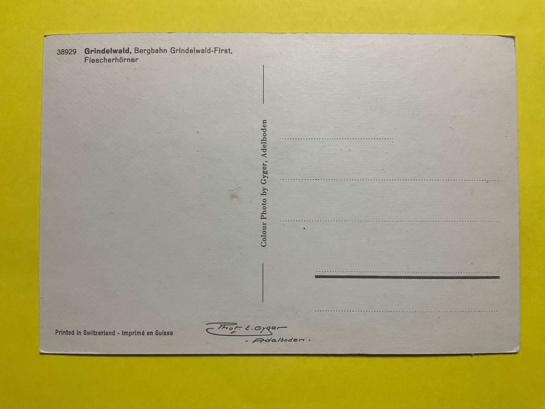 Ansichtskarten: AK Grindelwald. Bergbahn Grindelwald-First – Gebraucht aus Zürich von tol_b7c7 1