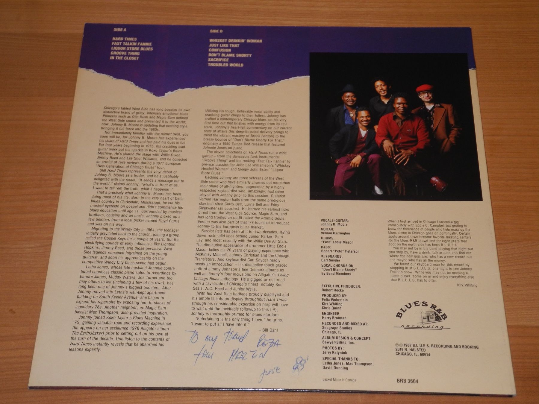 Schallplatten: JOHNNY B: MOORE: HARD TIMES - BLURES R&B – Neu (gemäss Beschreibung) aus Fahrwangen von Swirl2 1
