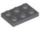 Lego Dark Bluish Gray Plate 2 x 3 48 Stück