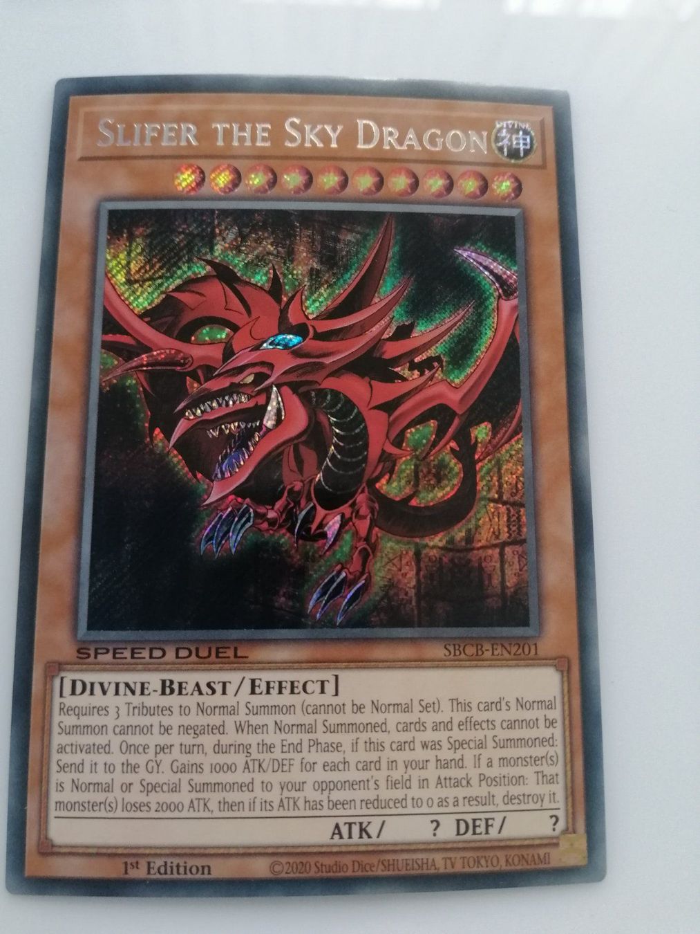 Yugioh Carte collezionabili: Slifer the Sky Dragon Secret 1.Edition – Nuovo (secondo la descrizione) da Boswil venduto da ShoppingCenterCity 1
