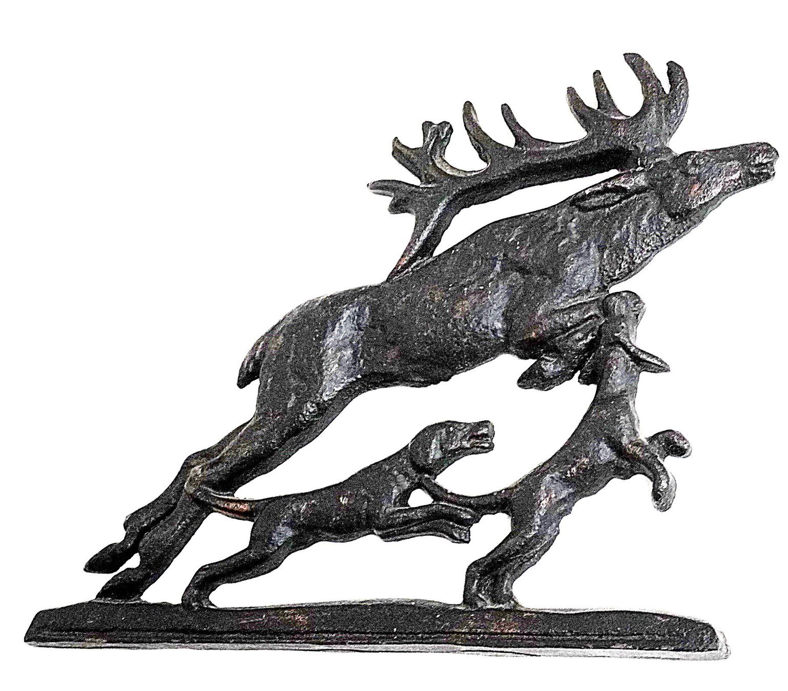 Tutte le decorazioni: Hirsch und Jagd-Hunde  Metall Guss – Usato da Baar venduto da 2cvbaar