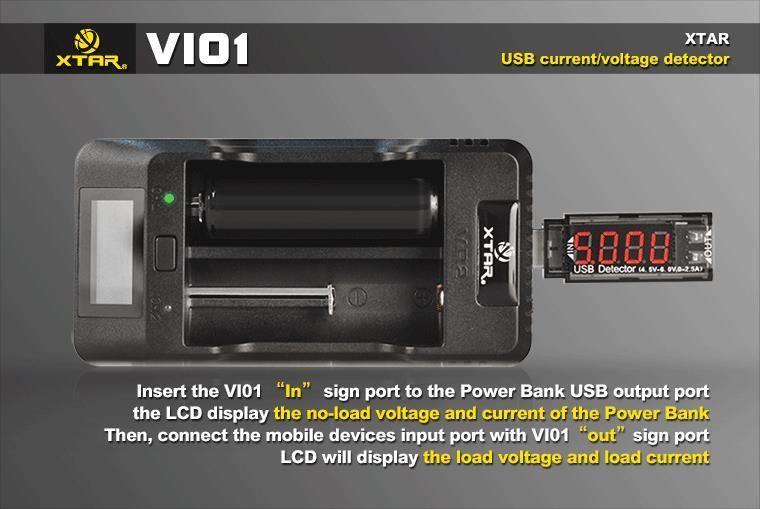 Batterie, Caricabatterie & Alimentatori: XTAR VI01  USB Detector – Nuovo e nell'imballaggio originale da Wildberg venduto da Adler77 3