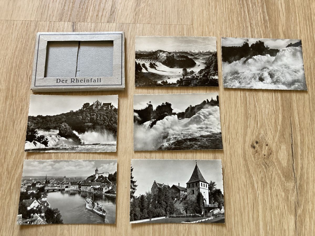 Cartoline postali: 7 alte Ansichtskarten mit dem Rheinfall in Schaffhausen CHF  – Usato da Wichtrach venduto da Queensparkunite