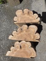 Eibe Drechselholz 3 Stück – Schalenrohlinge Naturform Massiv