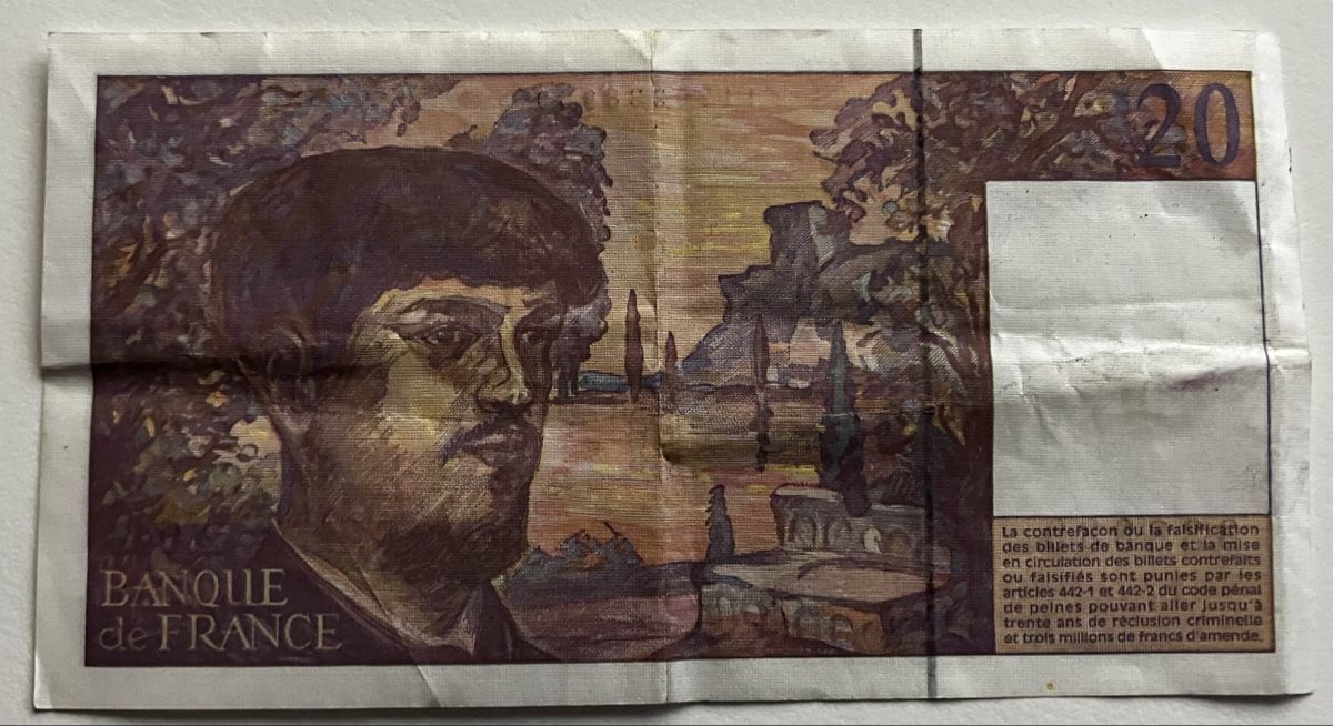 Banconote: Frankreich 20 Francs 1995 – Usato da Algetshausen venduto da Carrhard 1