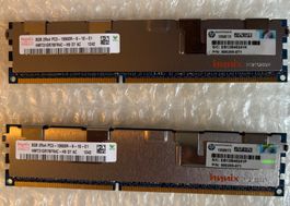 2 x hynix 8GB Server RAM 2Rx4 PC3-10600R-9-10-E1